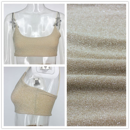 Fuedage 2019 Summer Bandage Gold Dress Women Sexy Spaghetti Strap Dresses Slim Sparkle Glitter Bodycon Club Party Vestidos