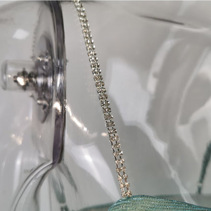 Women's Slash Neck Diamond Embellished Mini Dress