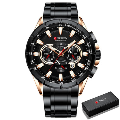 Top Brand Luxury Chronograph Quartz Men's waterproof Watch