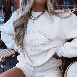 Ladies Embroidery Vintage American Oversized Sweatshirt