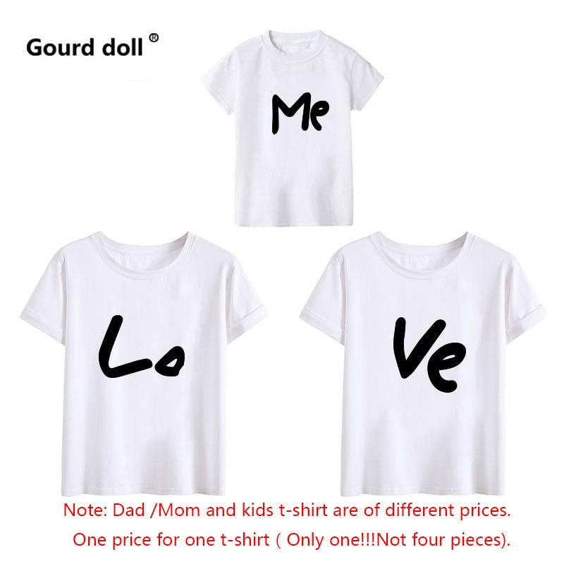 Family matching T-shirt Parent-child Red Letter Print T-shirts