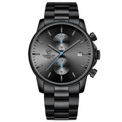 New CHEETAH Men Watch Luxury Brand Business Black Quartz Watches Mens Waterproof Chronograph Sport Wristwatch Date Male Clock
