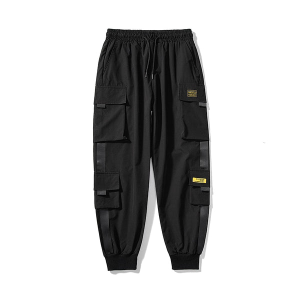 Men's Black Embroidery Joggers Pants