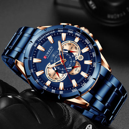 Top Brand Luxury Chronograph Quartz Men's waterproof Watch