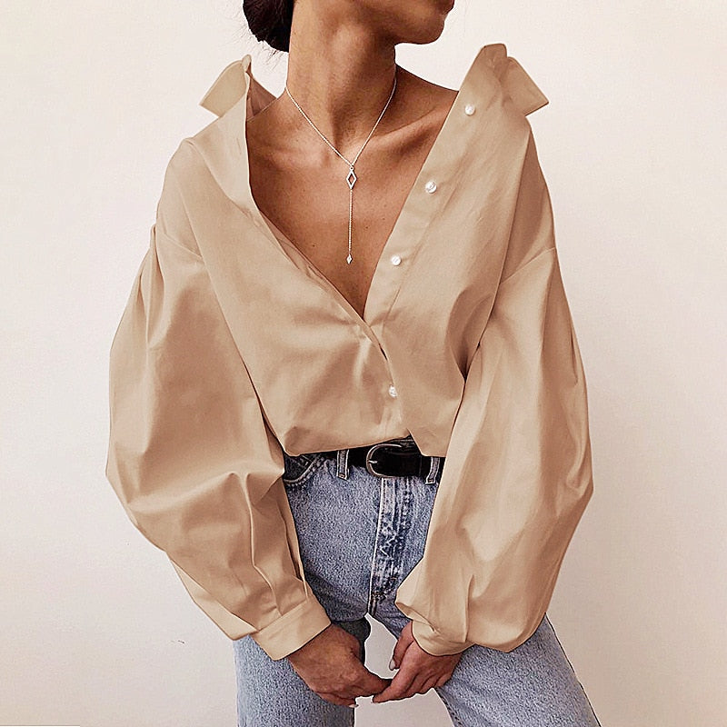 Ladies Shirts Spring  Women's Elegant Blouse 2020 Autumn Long Sleeve Tops. Sexy V Neck Office Ruffles Plus Size Female Blouses Top
