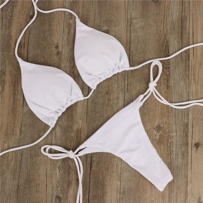 Women's, Sexy Brazilian Bikini Set Push-up Bra Thong G-String