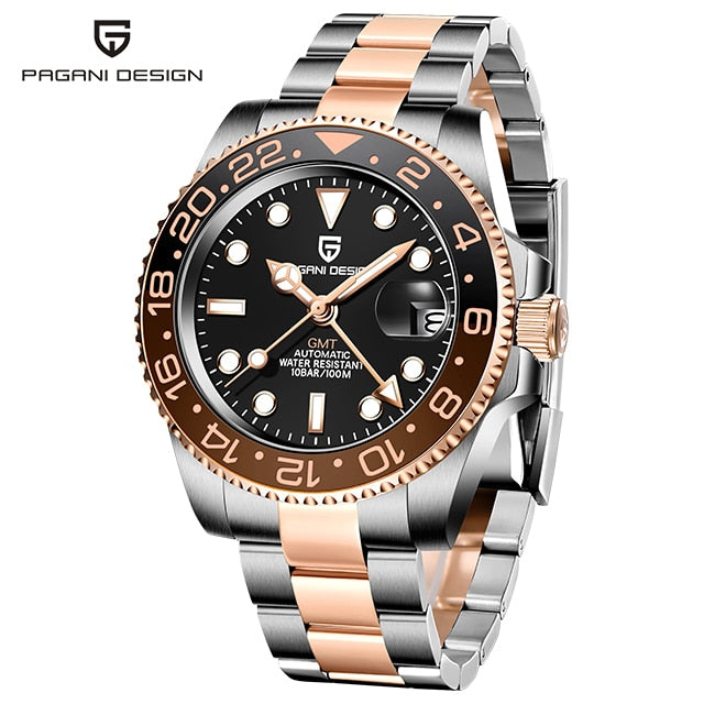 New PD-1662 Men's Watch GMT40mm Mechanical Watch, Sports, Waterproof. Dr