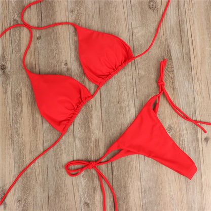 Women's, Sexy Brazilian Bikini Set Push-up Bra Thong G-String