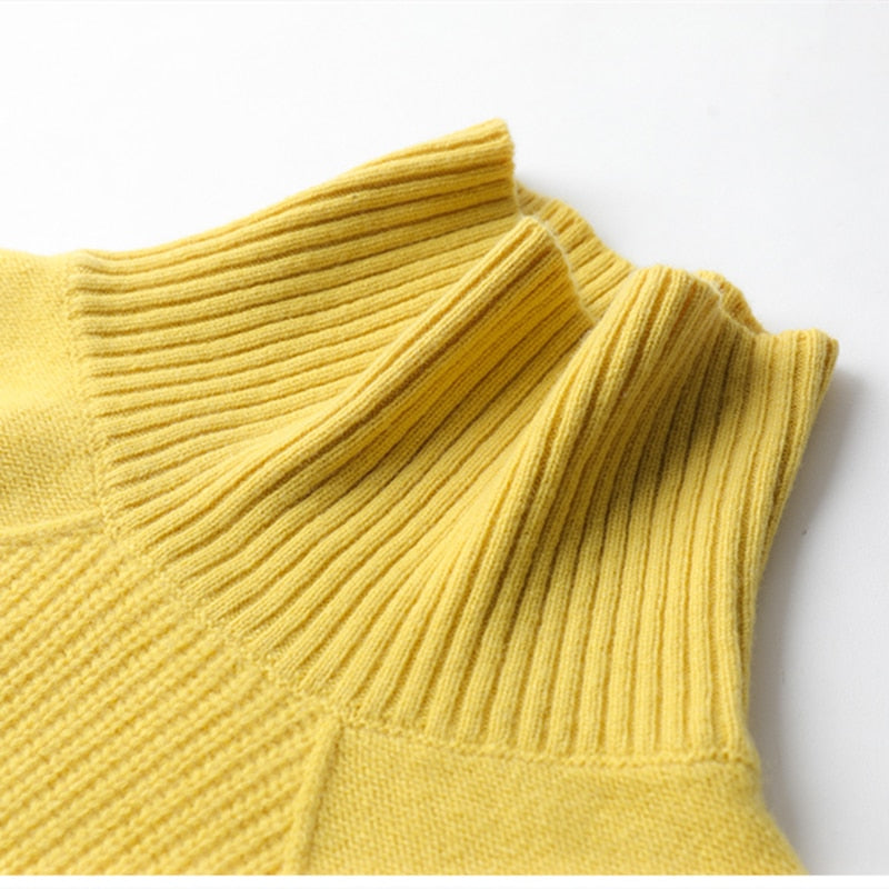 Women's Cashmere sweater turtleneck 100% pure wool.