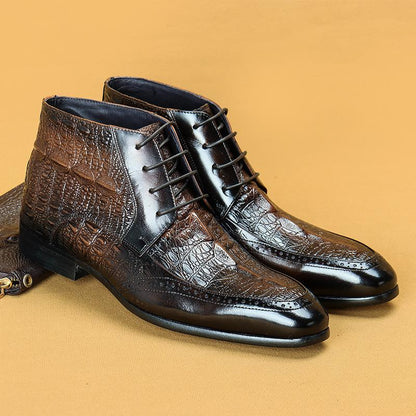 Men's Dress Genuine Cow Leather Ankle Handmade Boots