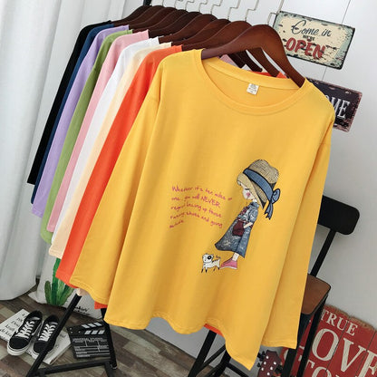 Spring and autumn Korean style Casual Long sleeve T-shirt