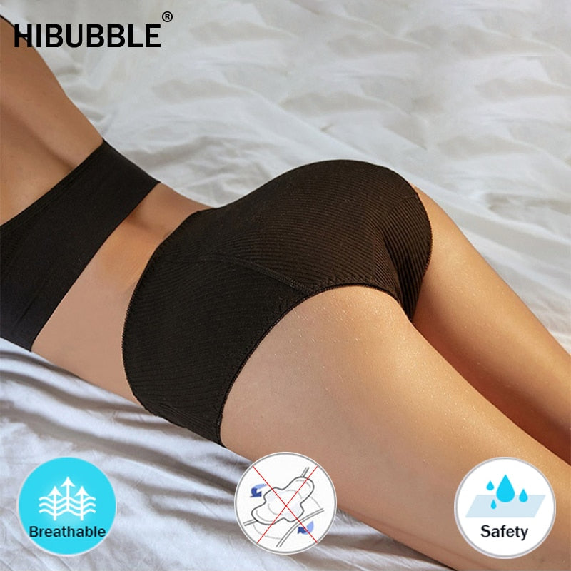 Reusable Menstrual Panties 95% Cotton Breathable Physiological Underwear Wider No Need Sanitary Napkin 4-layer Menstrual Pants