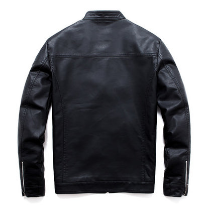 Men's Leather, Motorcycle Jacket. 5XL Men's Jackets, Black.