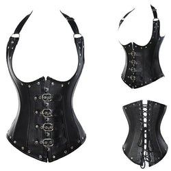 Women Halloween Sexy Slimming Waist Trainer Cincher Corset Lace Up Overbust Bustier Top Steampunk Dress 6XL Plus Size Corsets