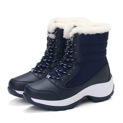 Women Boots Waterproof Winter Shoes Women Snow Boots Platform Keep Warm Ankle Winter Boots With Thick Fur Heels Botas Mujer 2019