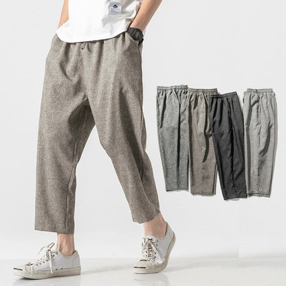 Chinese Style Harajuku Men Oversize Wide Leg Pants