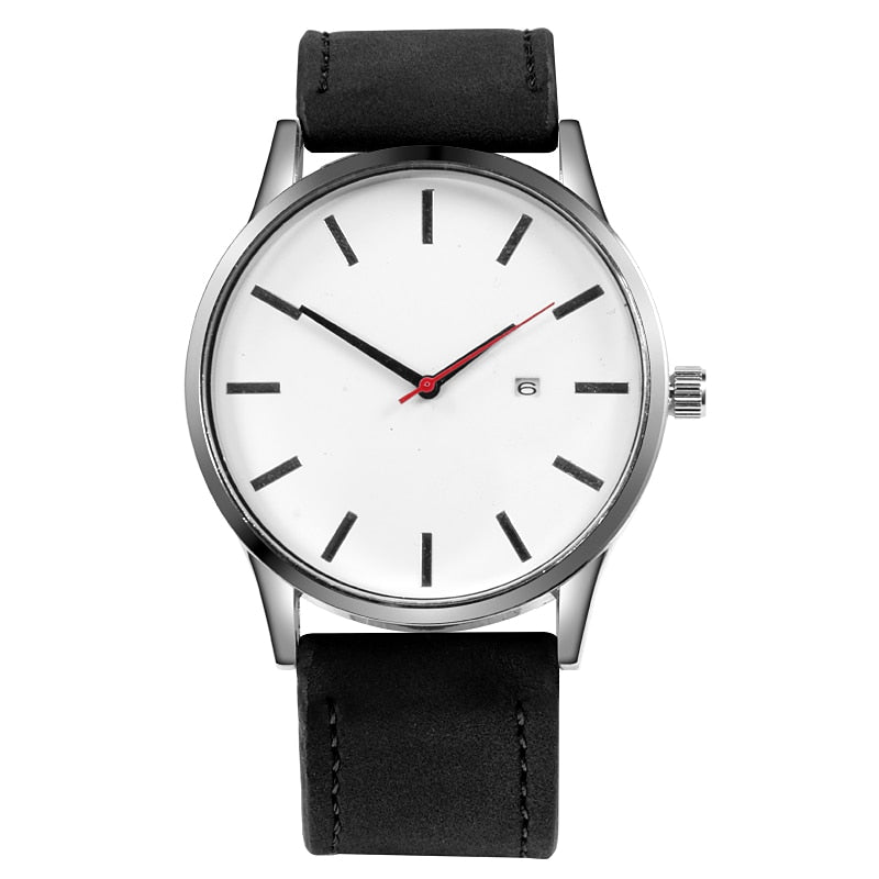 Simple Men Quartz Watch Relogio Masculino Military Sport Wristwatch Leather Strap Mens Reloj Complete Calendar Watches Hom Saati