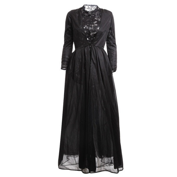New High Quality Sexy Gothic Lace High Waist Sheer Jacket
