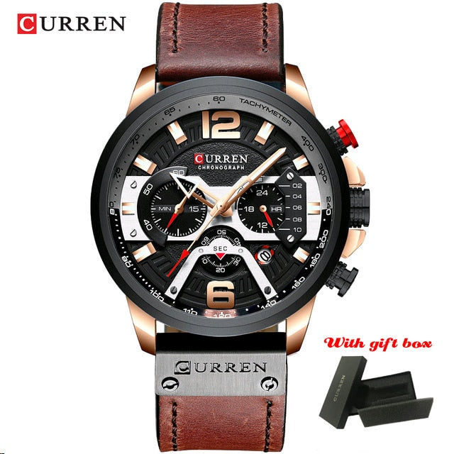 CURREN 8329 Luxury Brand Fashion Quartz Men' s Watch. Waterproof Sport men's Watches.