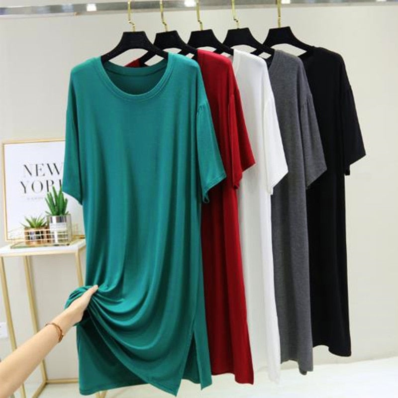 Sleepwear women night dress new modal cotton nightgowns loose large size nightshirt female gown sleep dresses nuisette femme