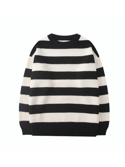 Autumn/Winter Women's Knitted Striped Sweater