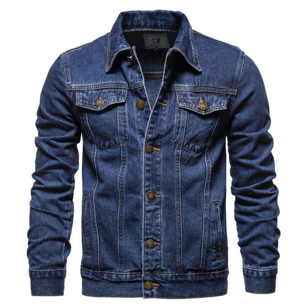 Men Light Blue Denim Jackets, High Quality Cotton, Warm Coats XS-6XL.
