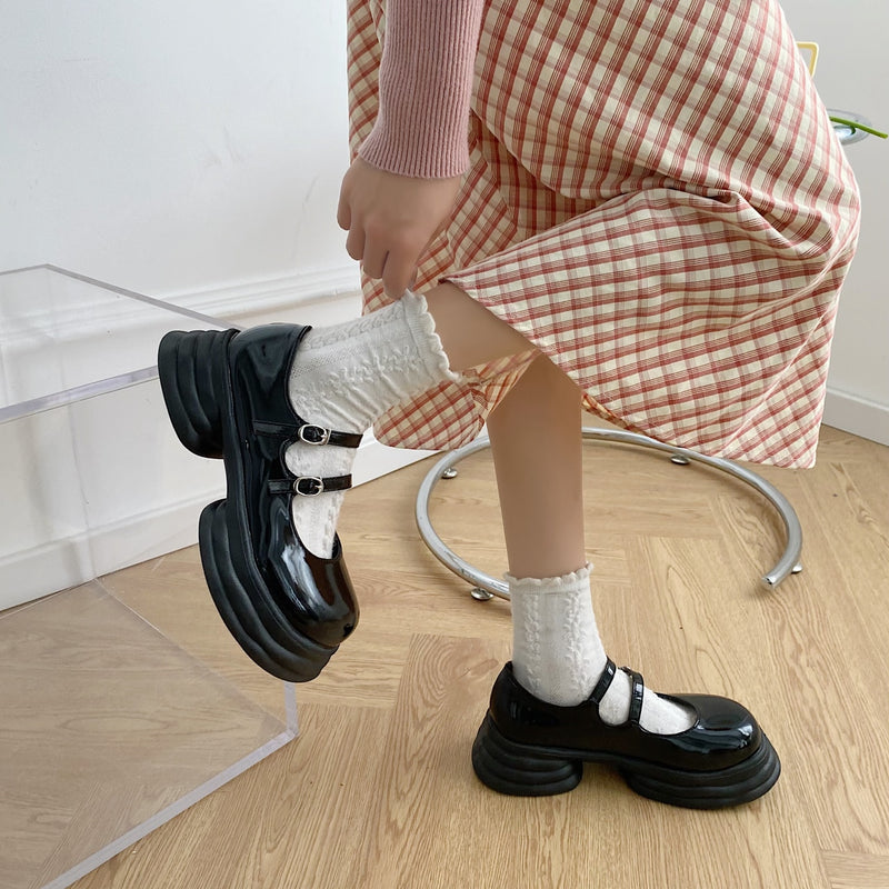 Lolita Shoes Women Japanese Style Vintage Soft Sister Girls High Heels Waterproof Platform College Student Cosplay Costume Shoes