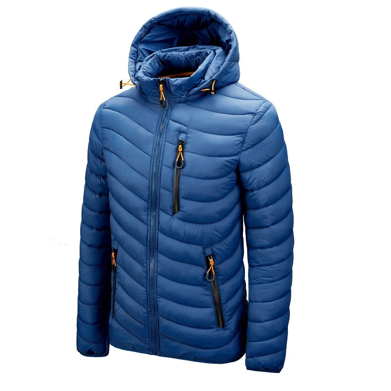 Men's Warm Jacket, Parkas, Casual Lightweight Cotton Padded Jacket.