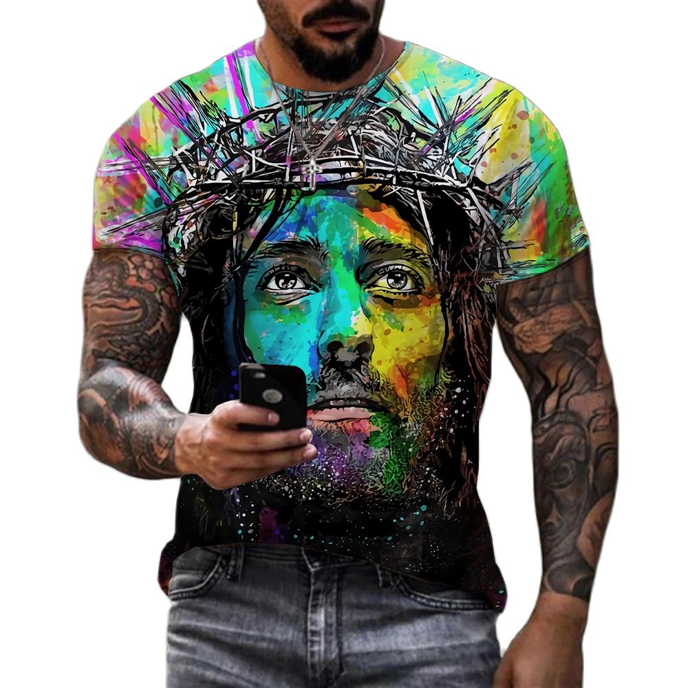 Jesus Christ 3D Print T-shirts for Men and Women.