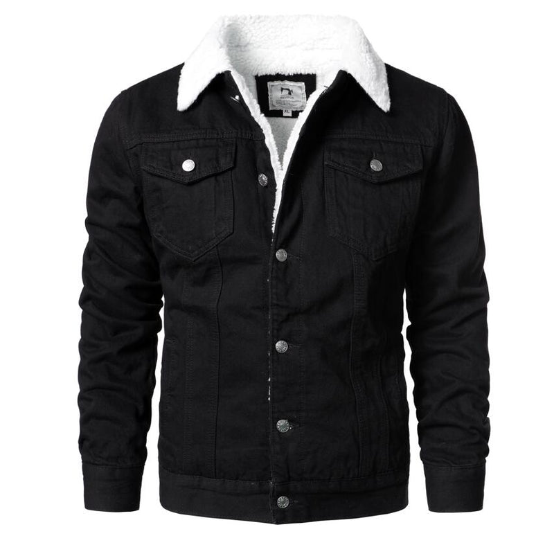 Men Light Blue Denim Jackets, High Quality Cotton, Warm Coats XS-6XL.