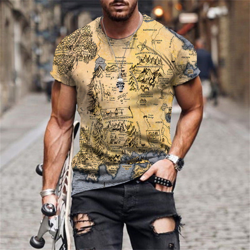 European And American Men's T-shirt Street Wear,