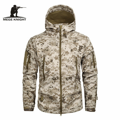 Mege Brand Clothing, Autumn Men's Camouflage, Fleece Jacket.