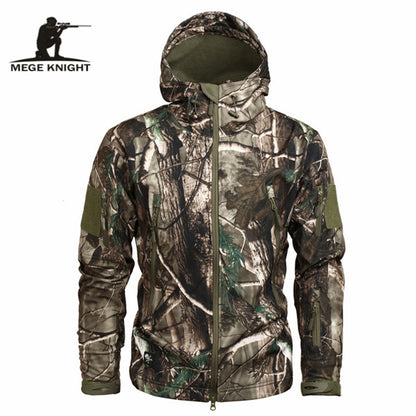 Mege Brand Clothing, Autumn Men's Camouflage, Fleece Jacket.