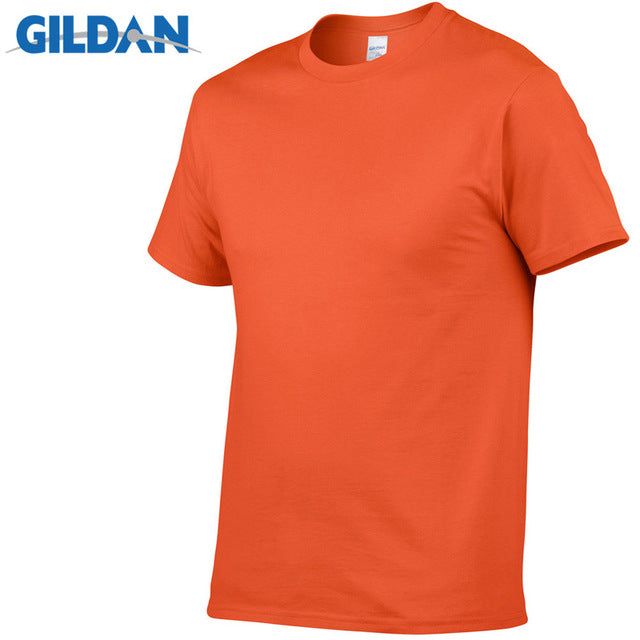Gildan Brand Men's Hot Sale Men's Summer 100% Cotton T-Shirt.