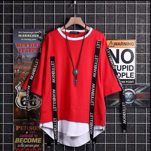 Men`s Street Style Lace Punk Gothic Pullover Designer Steampunk Hem Hip Hop Sweatshirts Shirts Tees
