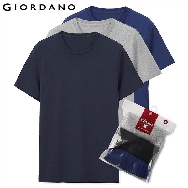 3-pack Giordano Men's T-Shirt3 Cotton Short Sleeve