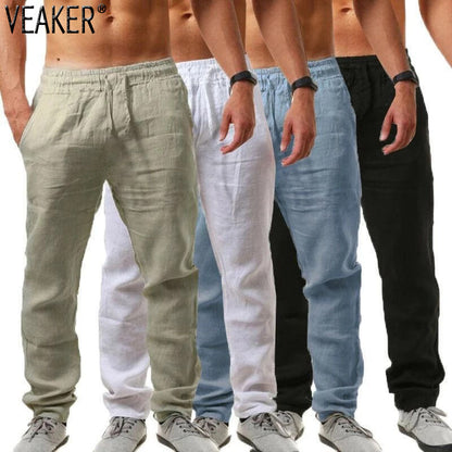 New Men's Cotton Linen Pants.