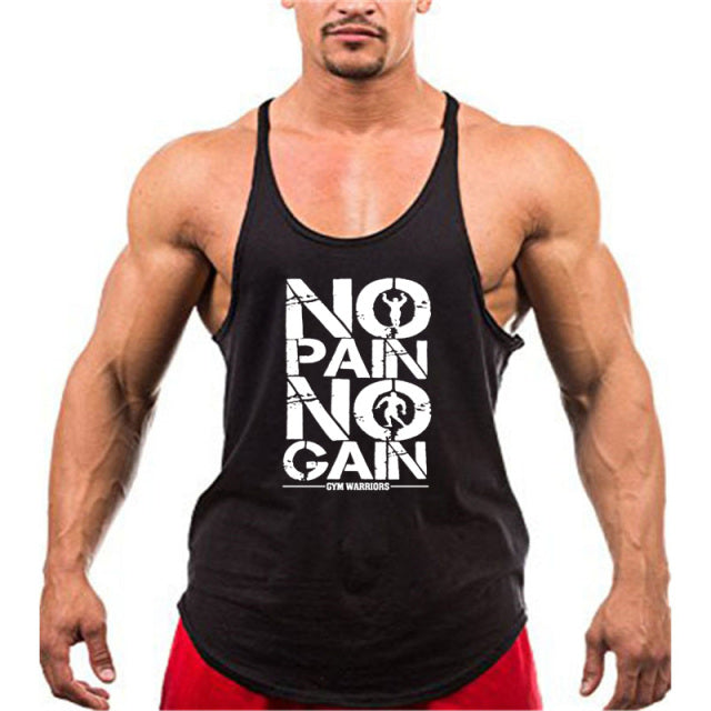 Summer Y Back Gym Stringer Tank Top Men Cotton Clothing Bodybuilding Sleeveless Shirt Fitness Vest Muscle Singlets Workout Tank