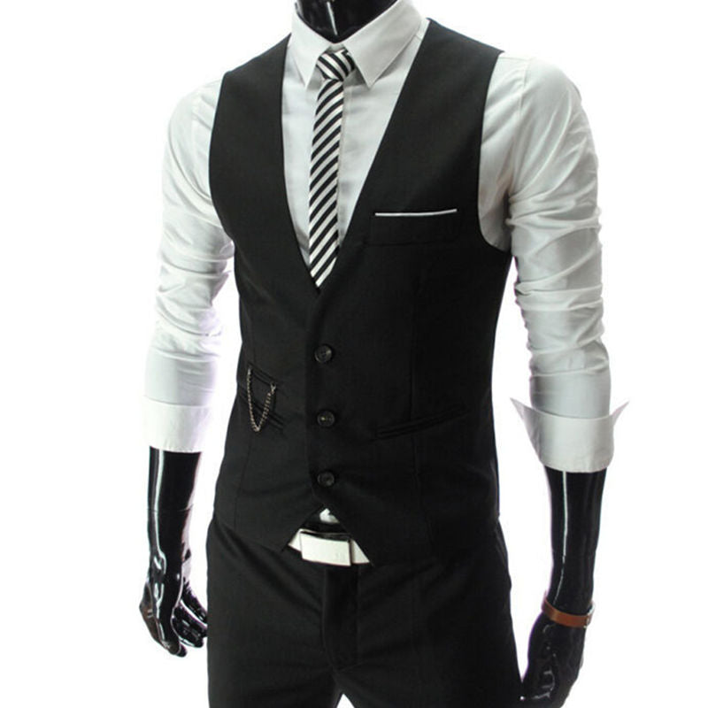 New Arrival - Men Business Slim Fit Suit Vest.