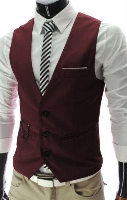 New Arrival - Men Business Slim Fit Suit Vest.