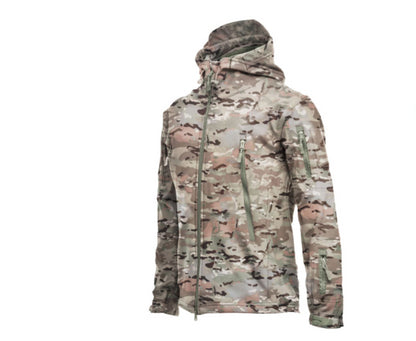 Winter Big Size Men Camouflage Jacket Shark Soft Shell Military Tactical Jacket Men Waterproof Warm Windbreaker US Army Clothing