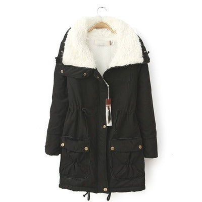 Winter Parka Women Cotton Coat 2021 Warm Jacket Pink Top Korean Fashion Clothing Autumn Coats Black Outwear JD667